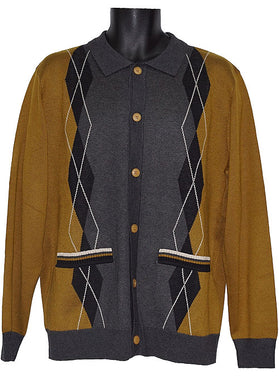 Cigar Button-Down Sweater/Jacket # KS537 Dijon
