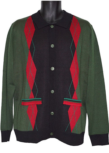 Cigar Button-Down Sweater/Jacket # KS537 Forest