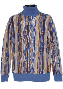 Load image into Gallery viewer, Cigar Turtleneck Sweater # T583 Blue
