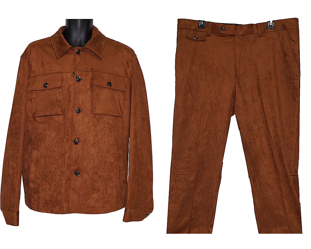 Cigar Ultra-Suede Jacket/Pants Set # CJP743 Camel