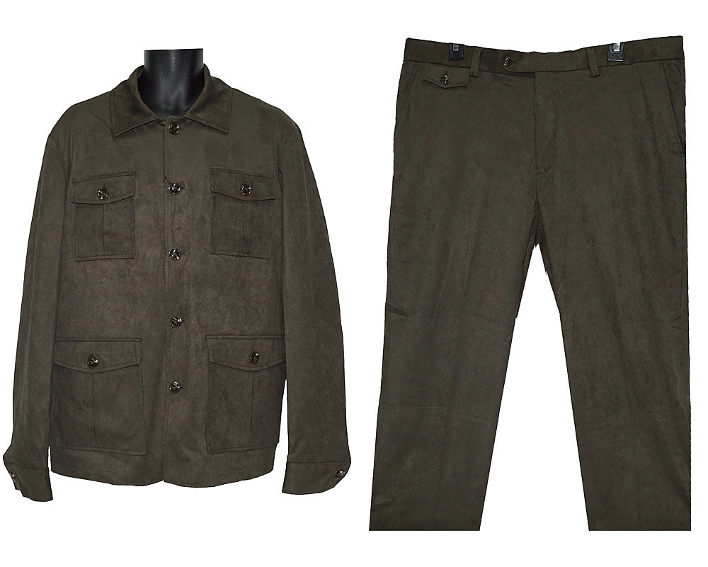 Cigar Ultra-Suede Jacket/Pants Set # CJP744 Hunter