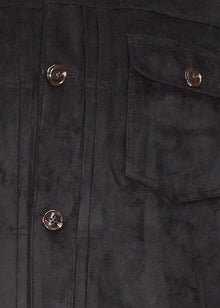 Load image into Gallery viewer, Cigar Ultra-Suede Button-Down Jacket # BRX707 Black
