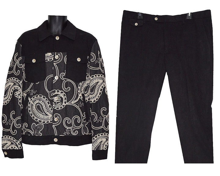 Cigar Stylish Jacket/Pants Set # BRX712 Black