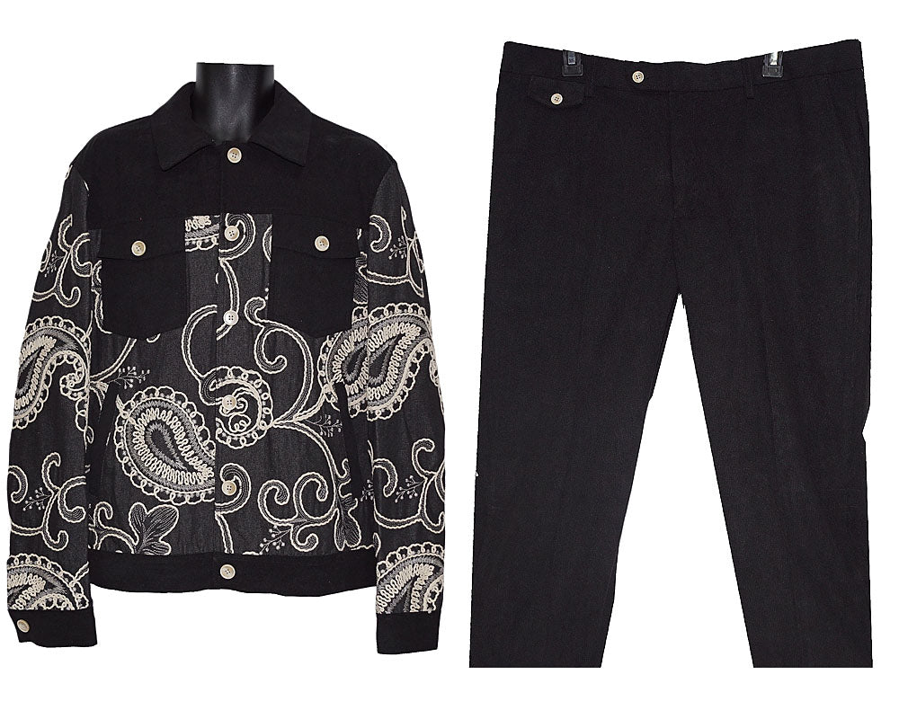Cigar Stylish Jacket/Pants Set # BRX712 Black
