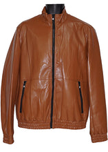 Load image into Gallery viewer, Cigar Faux Leather Jacket/Pants Set # BRX713 Cognac
