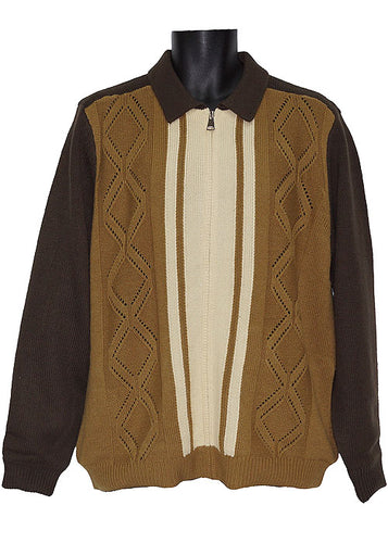 Cigar Zipper Jacket # SWJ1567 Brown Combo