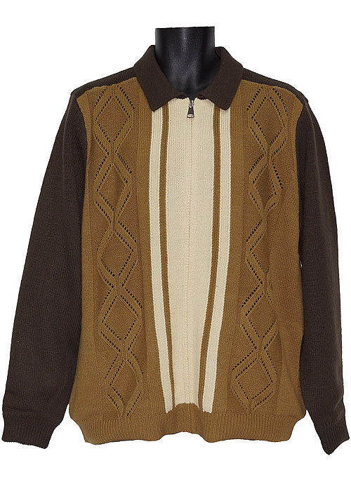 Cigar Zipper Jacket # SWJ1567 Brown Combo