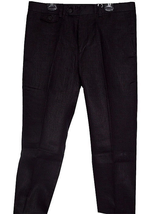 Cigar Linen Pants # SL701 Black