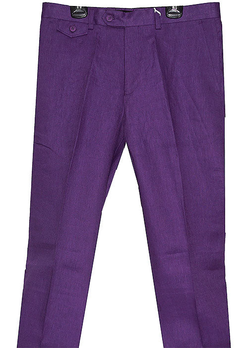 Cigar Linen Pants # SL701 Purple