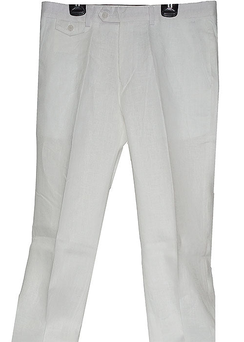 Cigar Linen Pants # SL701 White