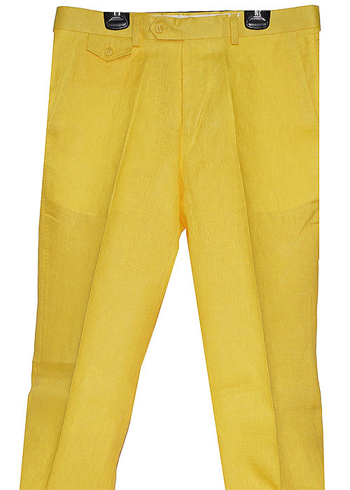 Cigar Linen Pants # SL701 Yellow