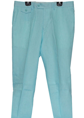 Cigar Linen Pants # SL701 Aqua