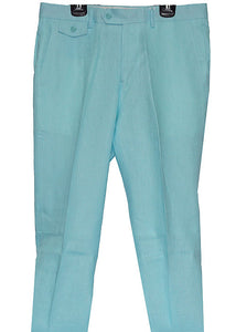 Cigar Linen Pants # SL701 Aqua