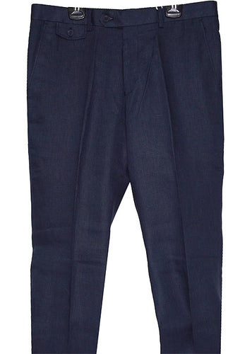 Cigar Linen Pants # SL701 Navy