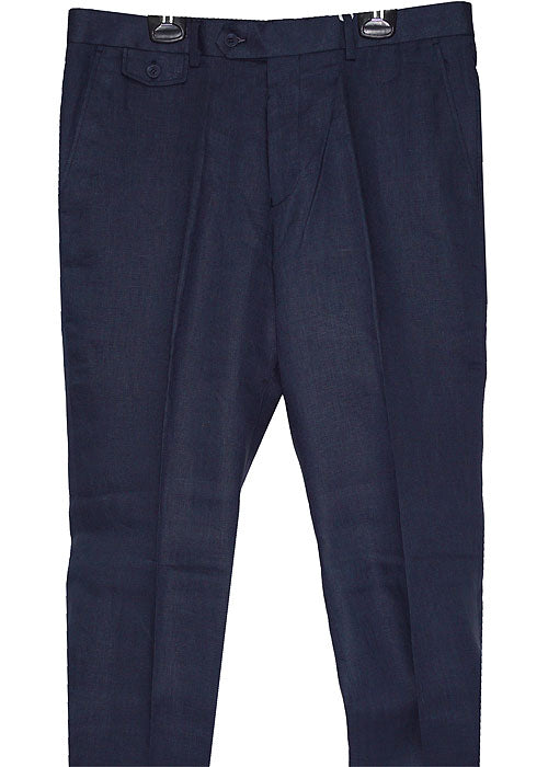 Cigar Linen Pants # SL701 Navy