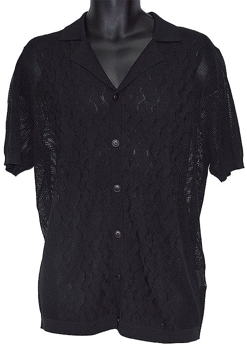 Cigar Button-Down Shirt # KS1703 Black