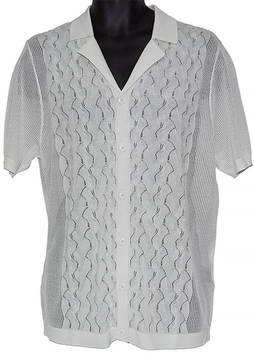 Cigar Button-Down Shirt # KS1703 White