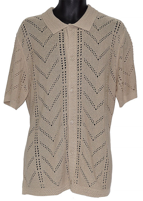 Cigar Button-Down Shirt # KS1705 Tan