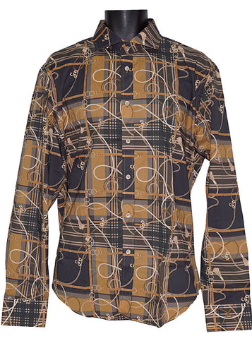 Cigar Fashion Shirt # M1851 Brown
