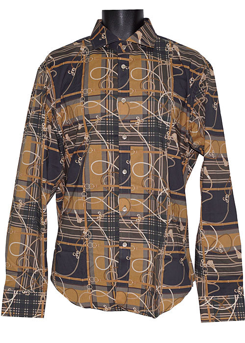 Cigar Fashion Shirt # M1851 Brown