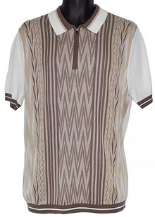 Load image into Gallery viewer, Cigar Zipper Polo Shirt # PJ1618 Cream

