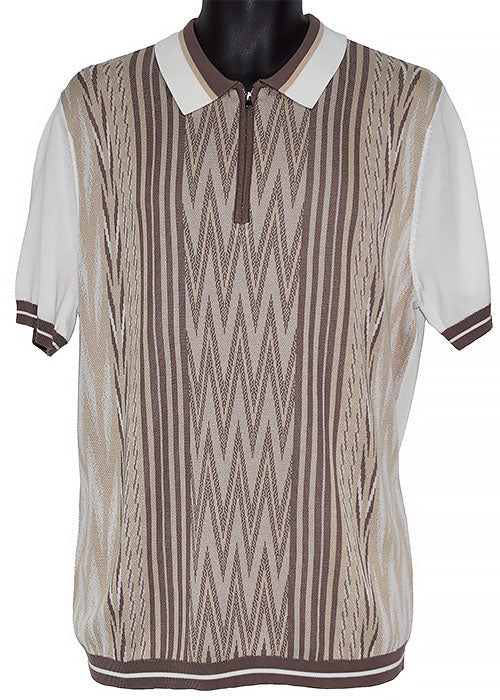 Cigar Zipper Polo Shirt # PJ1618 Cream