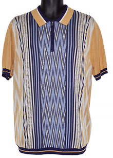 Load image into Gallery viewer, Cigar Zipper Polo Shirt # PJ1618 Peach
