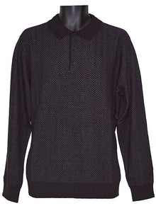 Load image into Gallery viewer, Cigar 3-Button Polo Sweater # P601 Black

