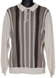 Load image into Gallery viewer, Cigar 3-Button Polo Sweater # P603 Cream
