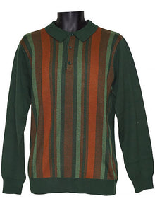 Load image into Gallery viewer, Cigar 3-Button Polo Sweater # P603 Forest
