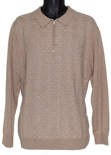 Load image into Gallery viewer, Cigar Zipper Polo Sweater # P611 Sand
