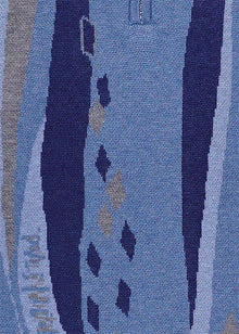 Load image into Gallery viewer, Cigar Zipper Polo Sweater # P612 Blue
