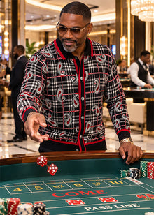 Load image into Gallery viewer, Cigar Button-Down Sweater # KS651 Black
