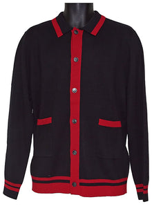 Load image into Gallery viewer, Cigar Button-Down Sweater # KS655 Black
