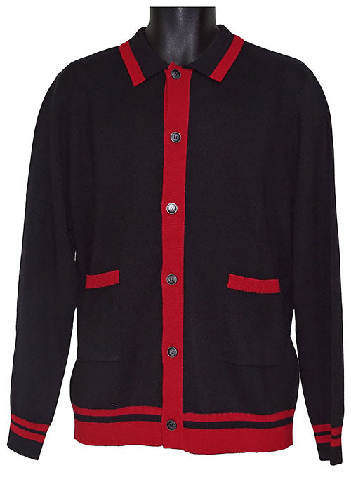 Cigar Button-Down Sweater # KS655 Black