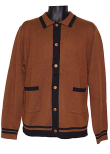 Load image into Gallery viewer, Cigar Button-Down Sweater # KS655 Mocha
