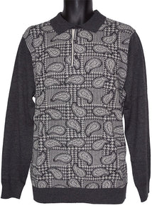 Cigar Polo Sweater # P505 Charcoal