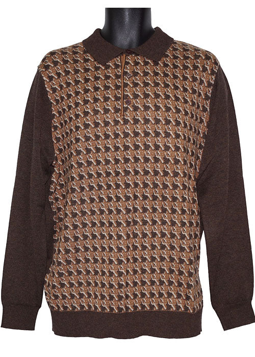 Cigar Polo Sweater # P507 Brown