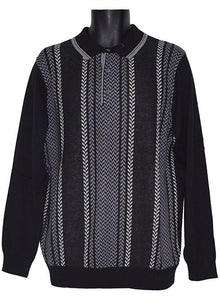 Load image into Gallery viewer, Cigar Polo Sweater # P508 Black

