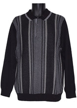 Load image into Gallery viewer, Cigar Polo Sweater # P508 Black
