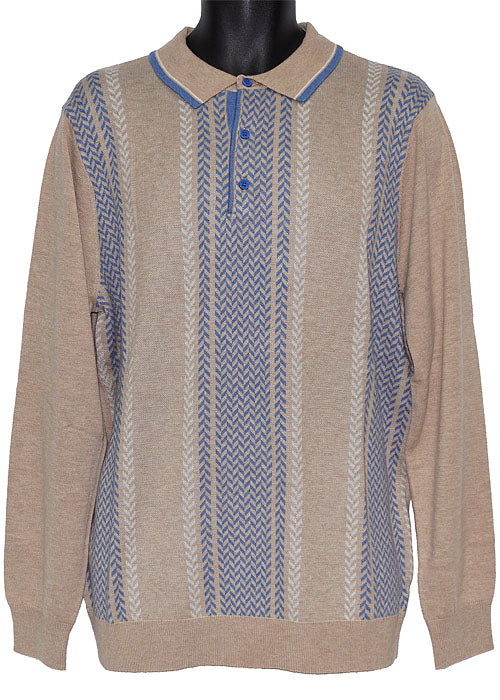 Cigar Polo Sweater # P508 Sand