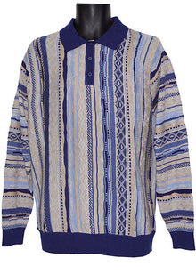 Load image into Gallery viewer, Cigar Polo Sweater # P511 Navy
