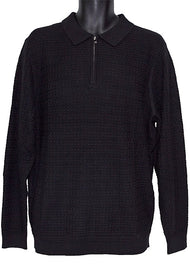 Cigar Zipper Polo Sweater # P512 Black