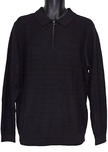 Cigar Zipper Polo Sweater # P512 Black