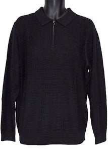 Cigar Zipper Polo Sweater # P512 Black