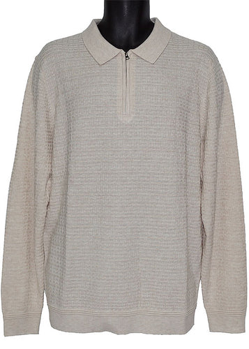 Cigar Zipper Polo Sweater # P512 Cream