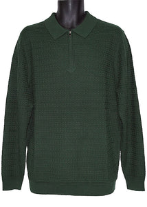 Cigar Zipper Polo Sweater # P512 Forest