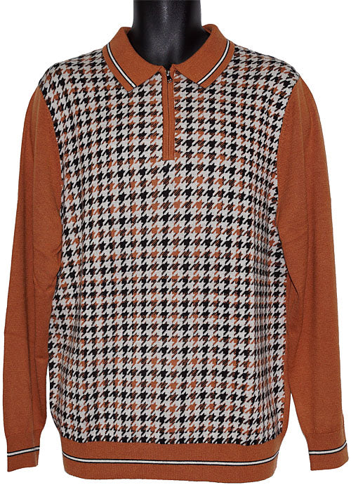 Cigar Zipper Polo Sweater # P513 Clay