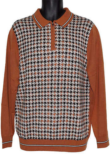 Cigar Zipper Polo Sweater # P513 Clay