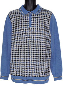 Load image into Gallery viewer, Cigar Zipper Polo Sweater # P513 Blue
